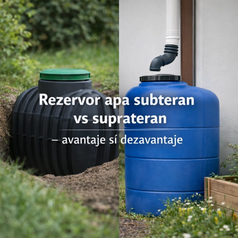 Rezervor apa subteran vs suprateran – avantaje si dezavantaje