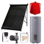 Pachet de baza panouri solare Ferroli cu 2x20 tuburi vidate ECOTUBE NEW 20 cu boiler bivalent Ecounit 300 litri